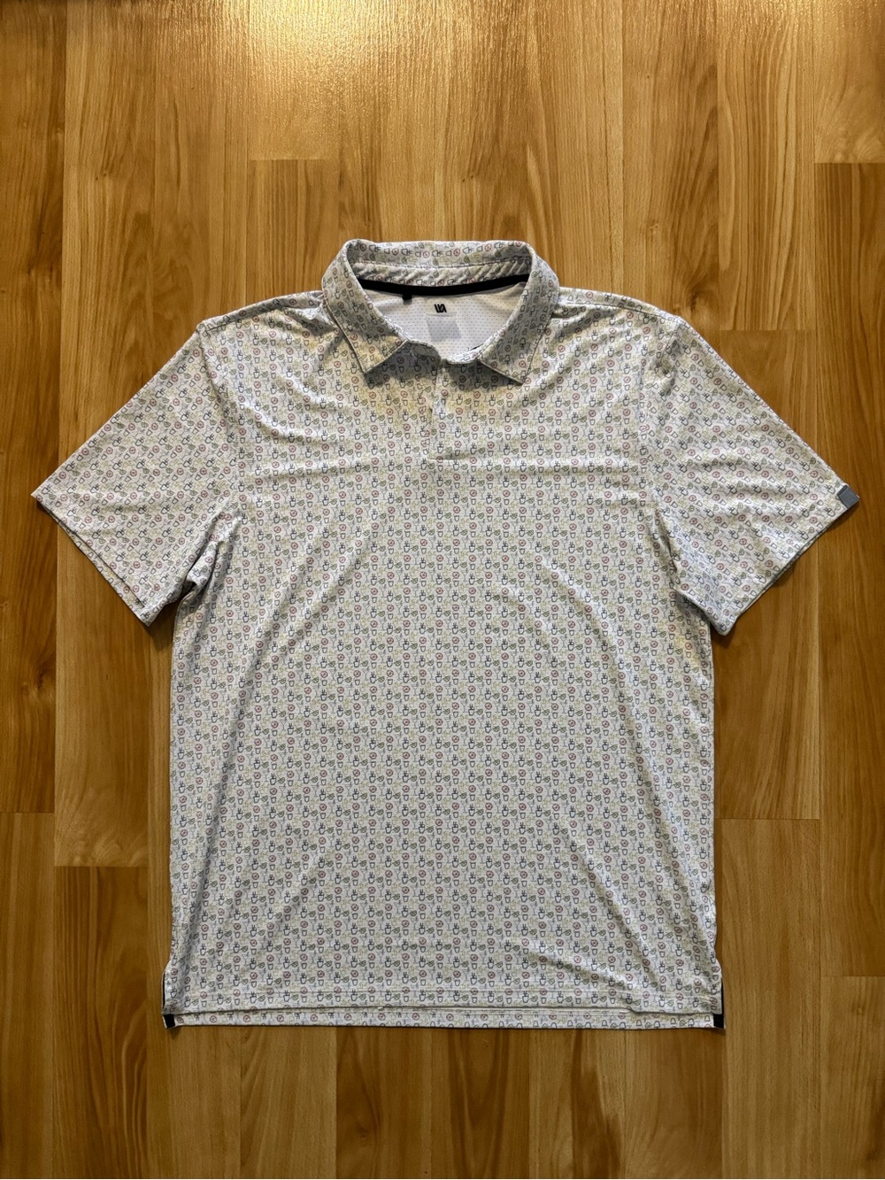 VRST Performance Polo Collared Golf Shirt- Cocktails/Drinks- Men’s Large